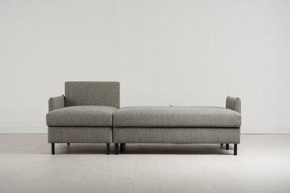 Model 12 Dreisitzer-Sofa mit Chaiselongue links, Schattengrau