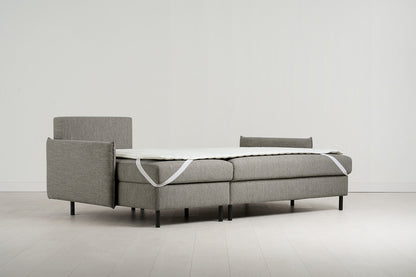 Model 12 Dreisitzer-Sofa mit Chaiselongue links, Schattengrau