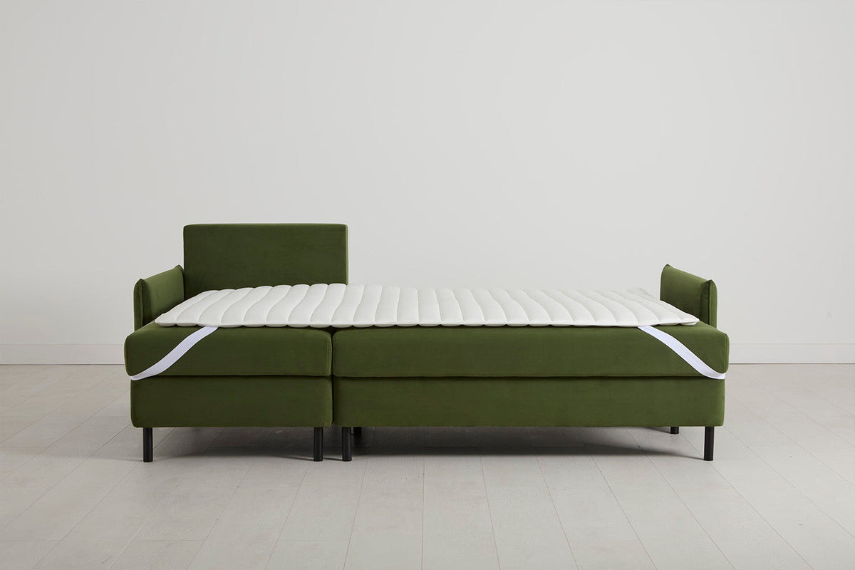 Model 12 Sofa Bed with Storage 3 Seater Left Chaise, Vine