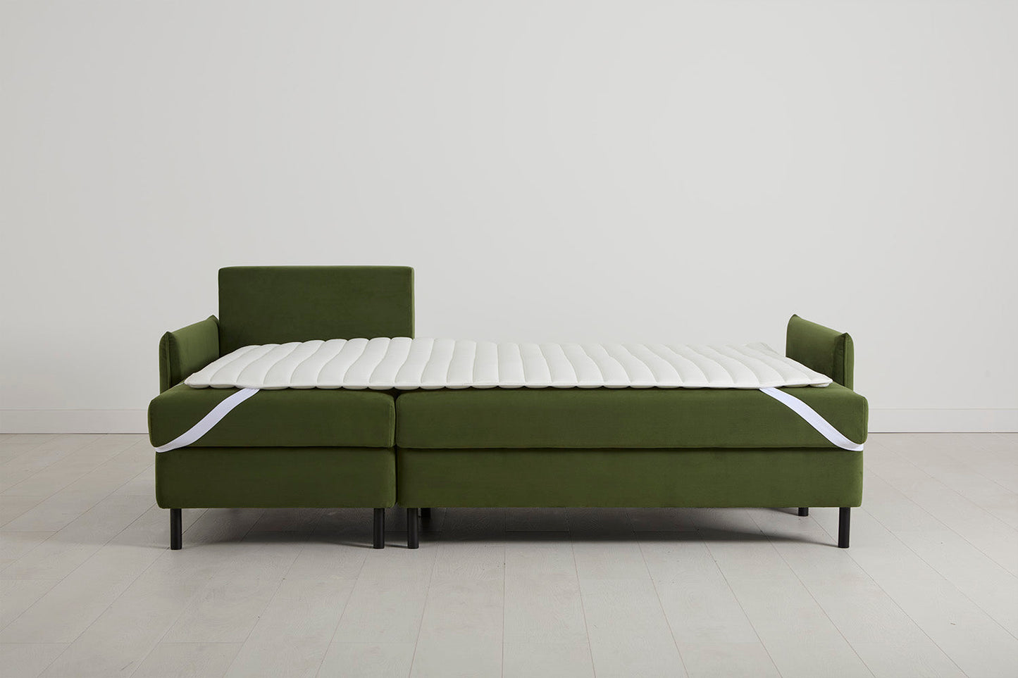Model 12 Sofa Bed with Storage 3 Seater Left Chaise, Vine