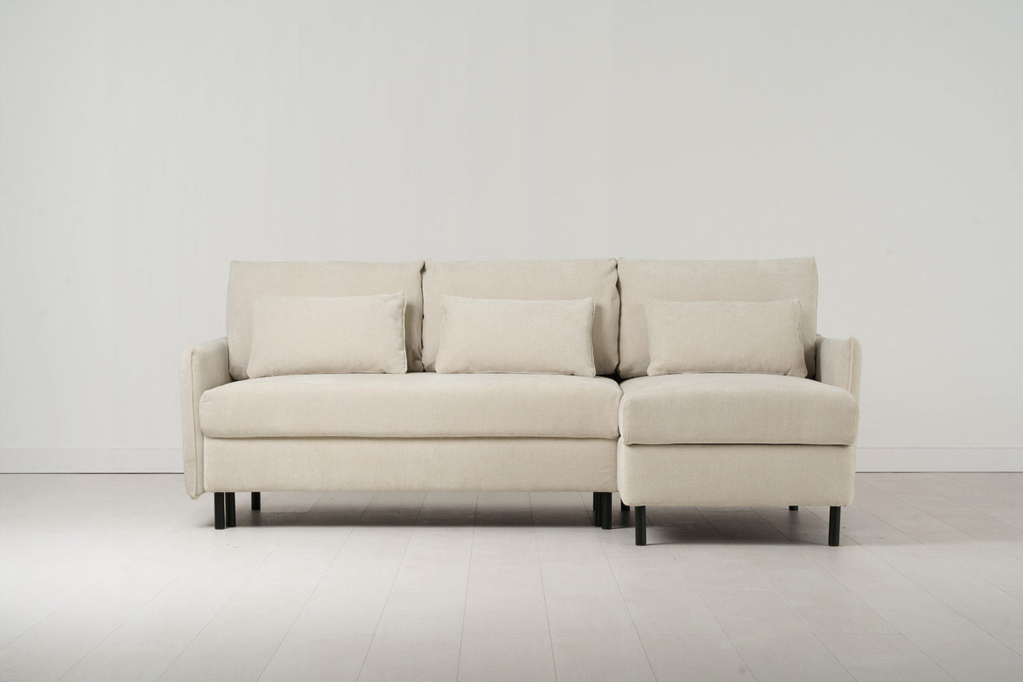 Dreisitzer-Schlafsofa Model 12 mit Chaiselongue rechts
