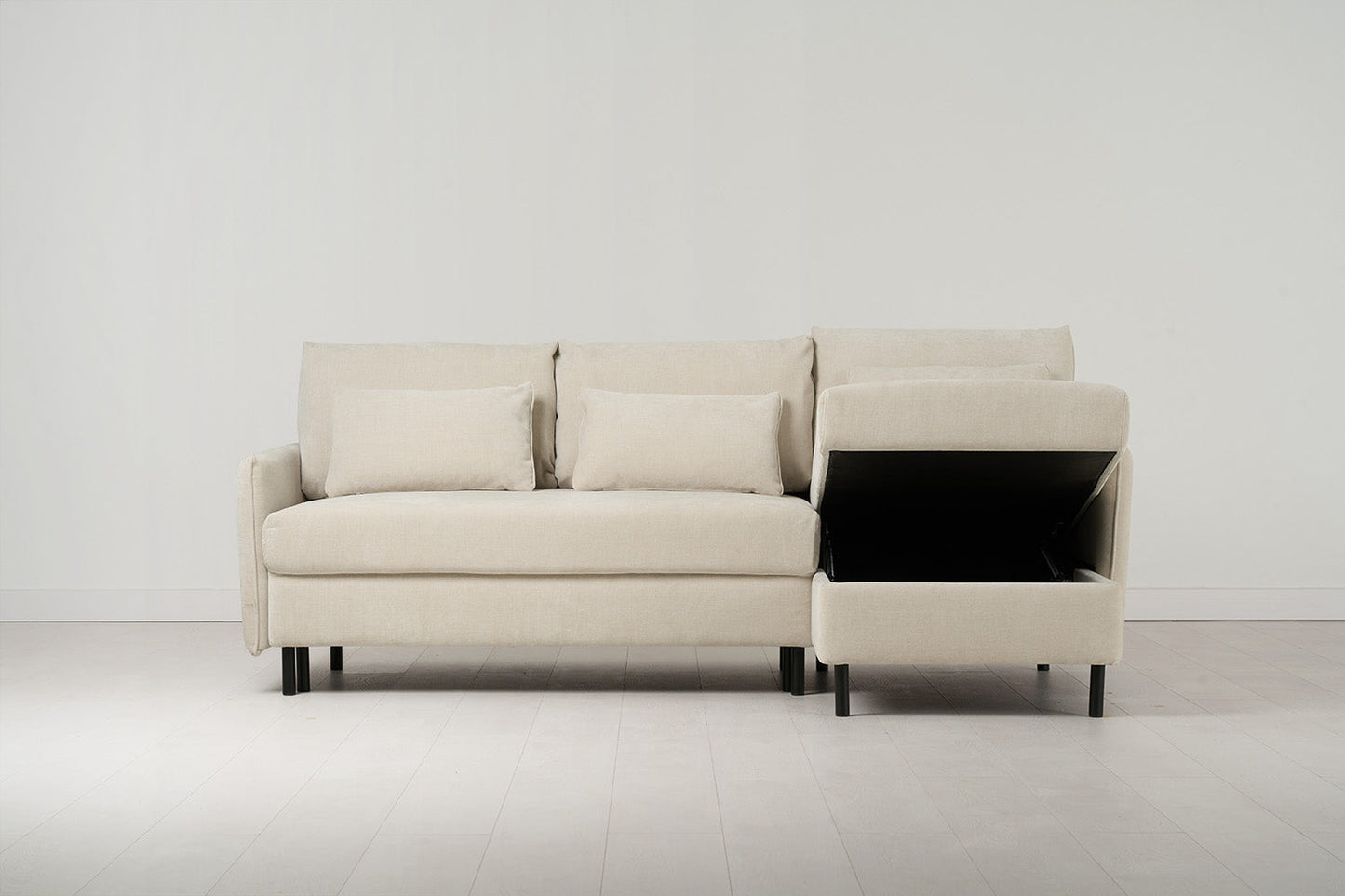 Dreisitzer-Schlafsofa Model 12 mit Chaiselongue rechts