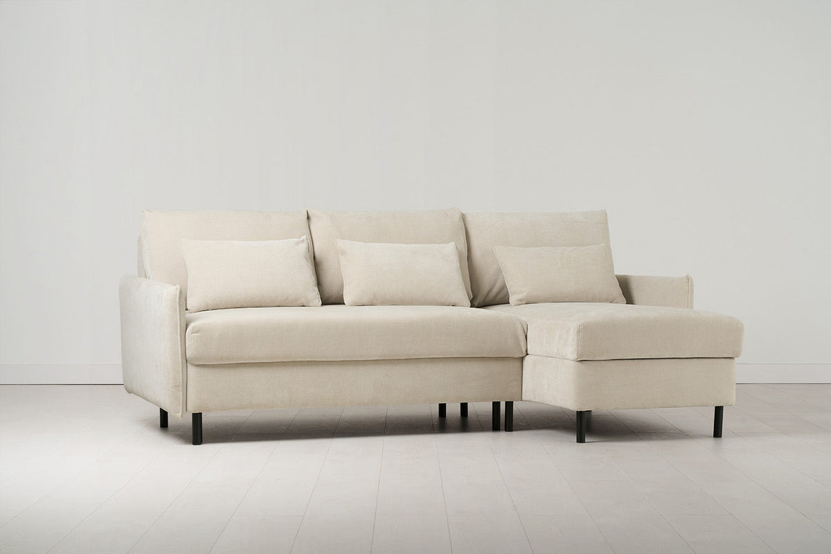 Dreisitzer-Schlafsofa Model 12 mit Chaiselongue rechts
