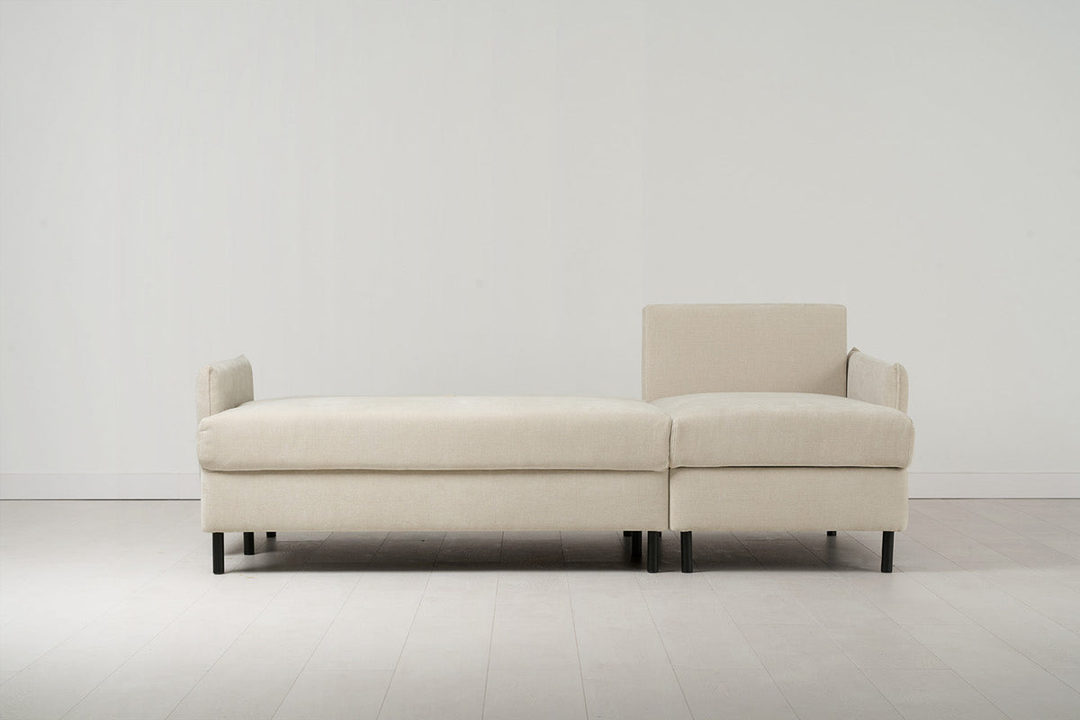Dreisitzer-Schlafsofa Model 12 mit Chaiselongue rechts