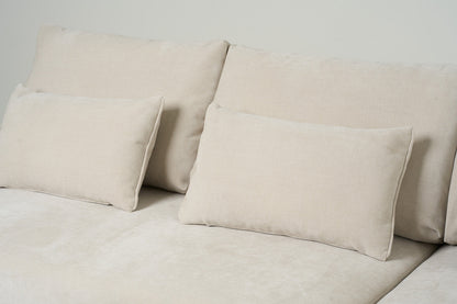 Model 12 Sofa Bed with Storage 3 Seater Right Chaise, Chalk