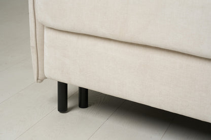 Model 12 Sofa Bed with Storage 3 Seater Left Chaise, Chalk
