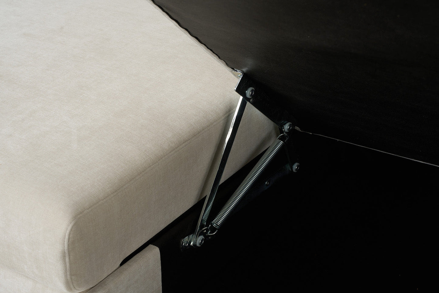 Dreisitzer-Schlafsofa Model 12 mit Chaiselongue rechts