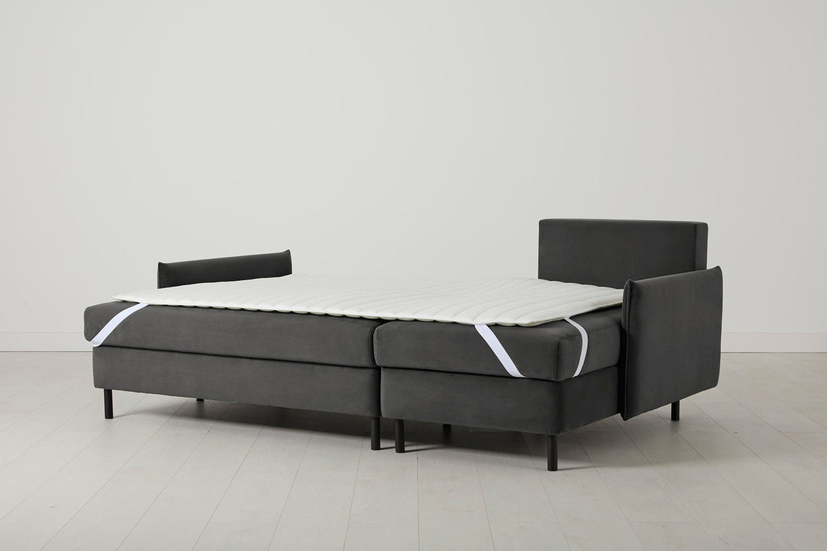 Model 12 Dreisitzer-Schlafsofa mit Chaiselongue rechts, Charcoal