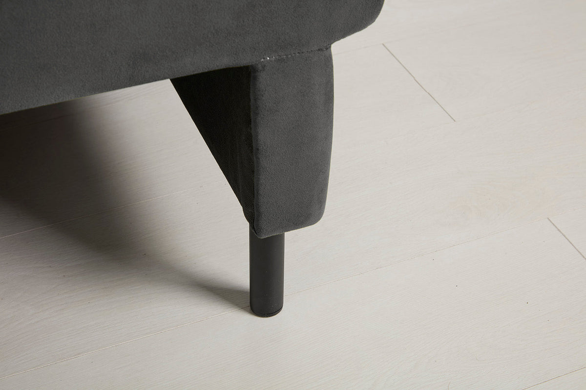Model 12 Dreisitzer-Schlafsofa mit Chaiselongue rechts, Charcoal