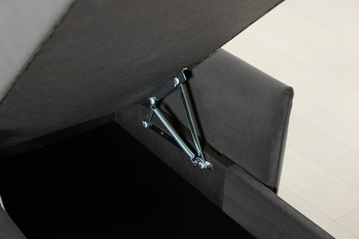 Model 12 Dreisitzer-Schlafsofa mit Chaiselongue rechts, Charcoal