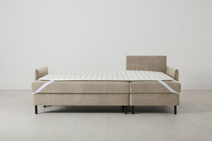 3-Seater Right Chaise Sofa Bed with Storage in cream chenille