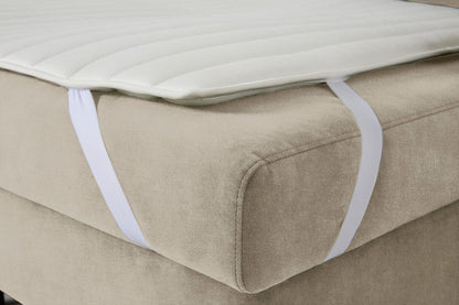 3-Seater Right Chaise Sofa Bed with Storage in cream chenille