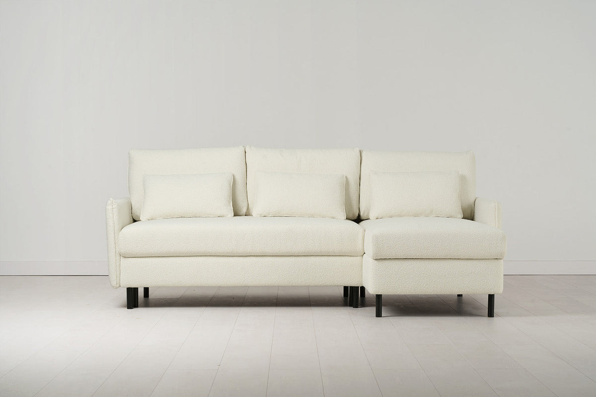 Dreisitzer-Schlafsofa Model 12 mit Chaiselongue rechts