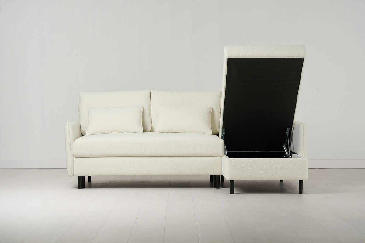 Dreisitzer-Schlafsofa Model 12 mit Chaiselongue rechts