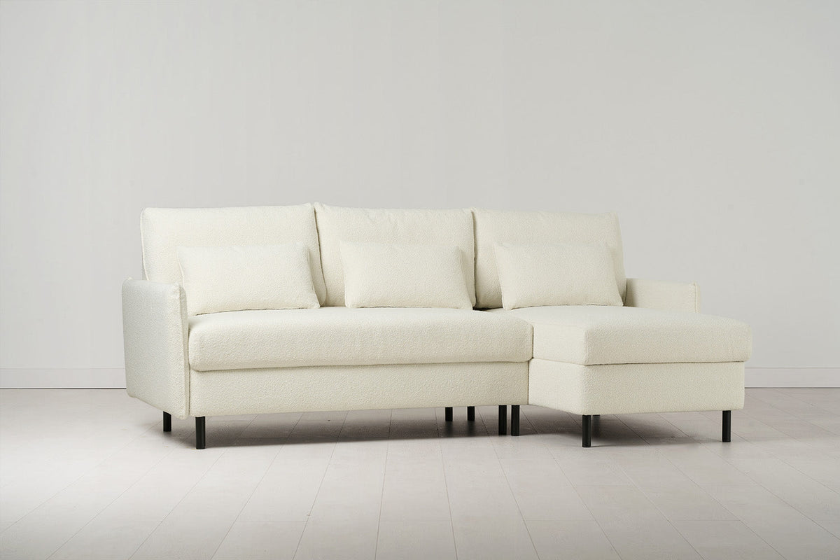 Dreisitzer-Schlafsofa Model 12 mit Chaiselongue rechts