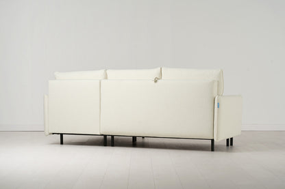 Model 12 Sofa Bed with Storage 3 Seater Right Chaise, Ivory