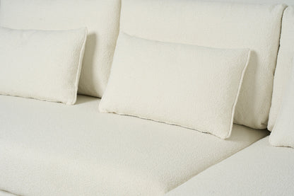 Model 12 Sofa Bed with Storage 3 Seater Left Chaise, Ivory