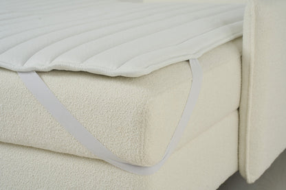 Model 12 Sofa Bed with Storage 3 Seater Left Chaise, Ivory