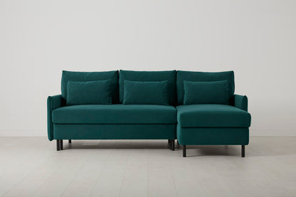 Model 12 Sofa Bed with Storage 3 Seater Right Chaise, Kingfisher