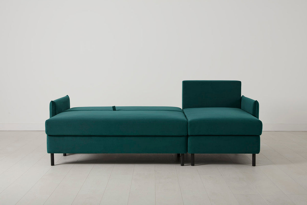 Model 12 Sofa Bed with Storage 3 Seater Right Chaise, Kingfisher