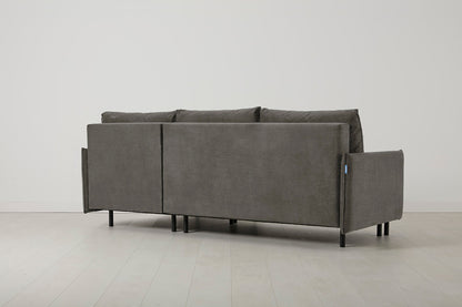 3-Seater Right Chaise Sofa Bed with Storage in grey chenille