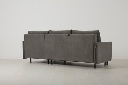 3-Seater Right Chaise Sofa Bed with Storage in grey chenille