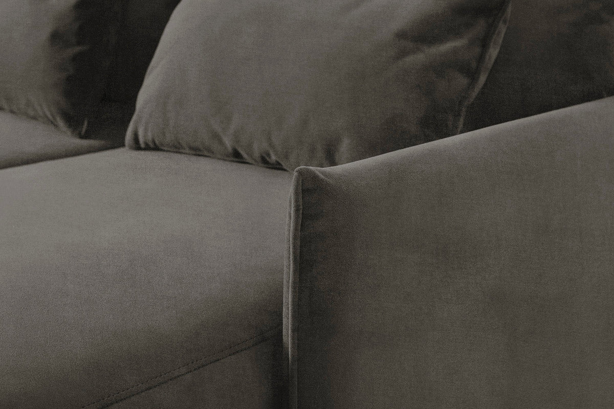 3-Seater Right Chaise Sofa Bed with Storage in grey chenille
