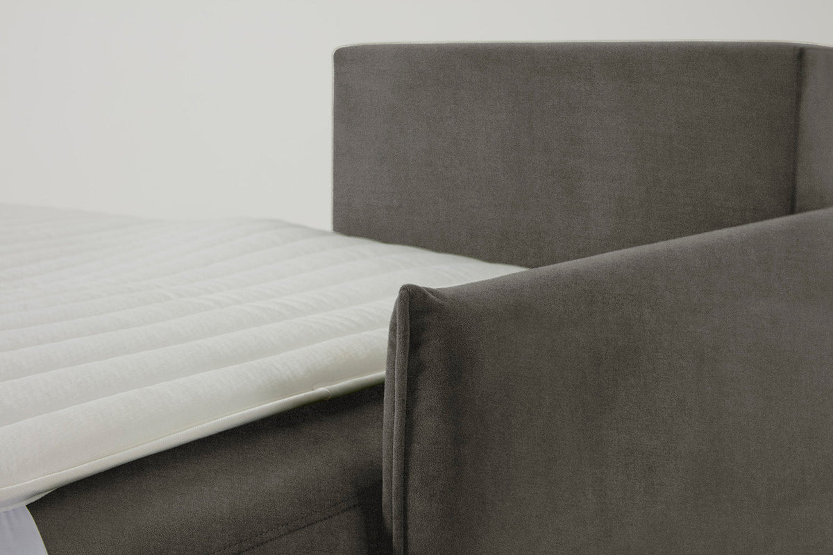 3-Seater Right Chaise Sofa Bed with Storage in grey chenille