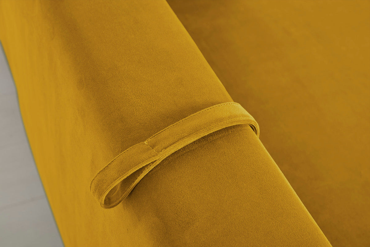 Model 12 Sofa Bed with Storage 3 Seater Right Chaise, Mustard