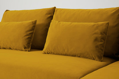 Model 12 Sofa Bed with Storage 3 Seater Right Chaise, Mustard