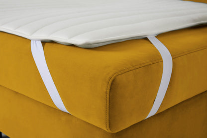 Model 12 Sofa Bed with Storage 3 Seater Right Chaise, Mustard