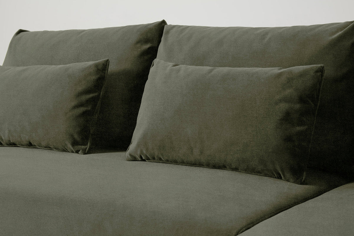 Model 12 Sofa Bed with Storage 3 Seater Right Chaise, Pine