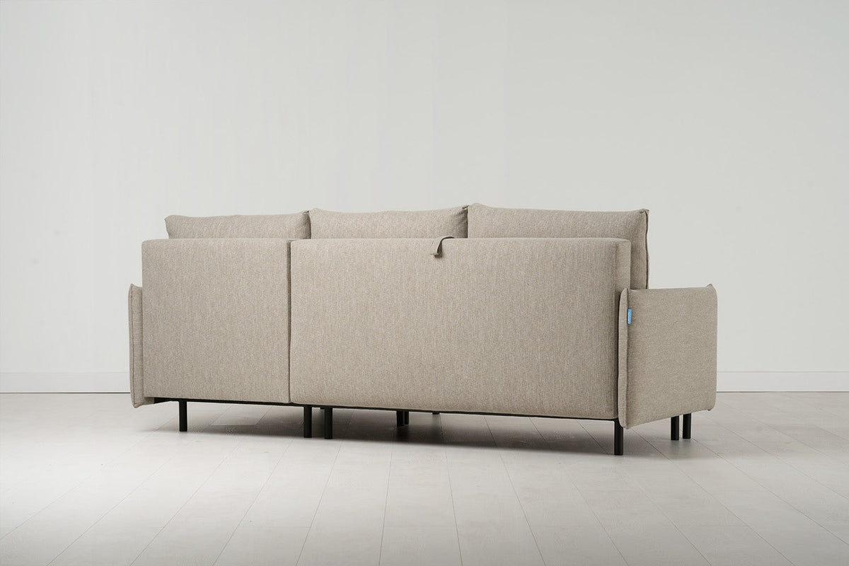 Dreisitzer-Schlafsofa Model 12 mit Chaiselongue rechts