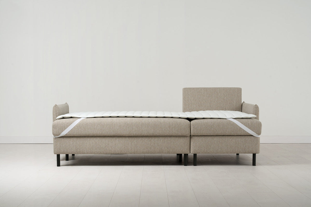 Dreisitzer-Schlafsofa Model 12 mit Chaiselongue rechts