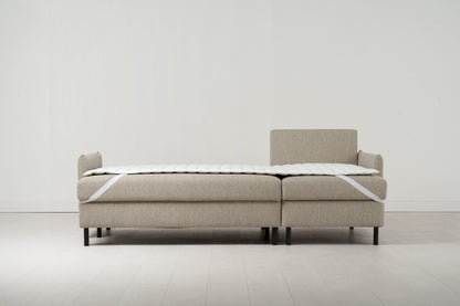 Model 12 Dreisitzer-Schlafsofa mit Chaiselongue rechts, Steingrau
