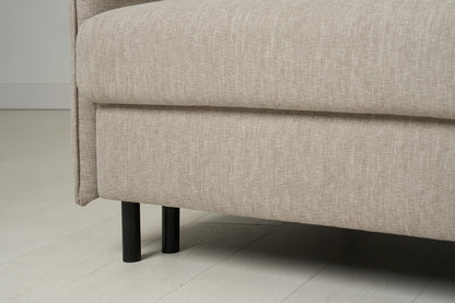 Model 12 Dreisitzer-Schlafsofa mit Chaiselongue rechts, Steingrau