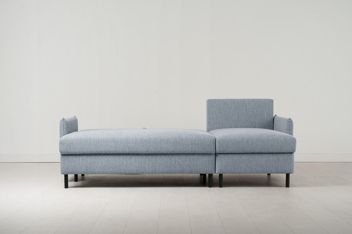Dreisitzer-Schlafsofa Model 12 mit Chaiselongue rechts