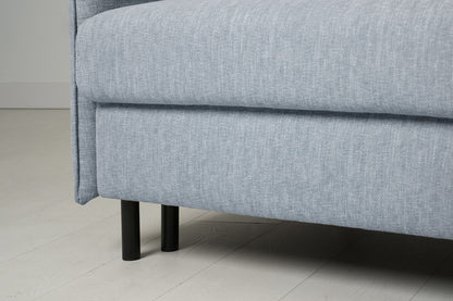 Model 12 Sofa Bed with Storage 3 Seater Right Chaise, Seaglass