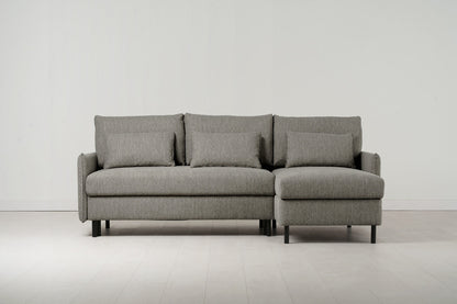 Dreisitzer-Schlafsofa Model 12 mit Chaiselongue rechts