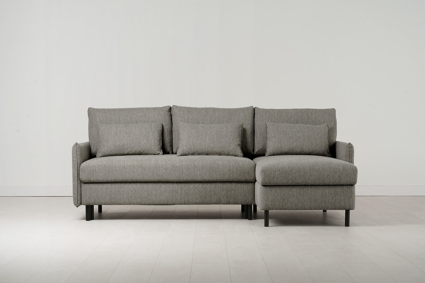 Dreisitzer-Schlafsofa Model 12 mit Chaiselongue rechts