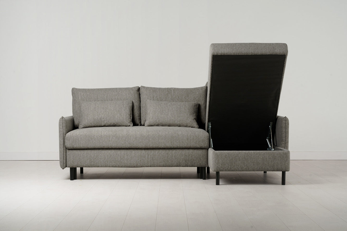 Dreisitzer-Schlafsofa Model 12 mit Chaiselongue rechts