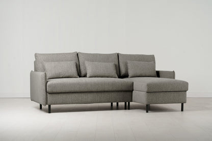 Model 12 Sofa Bed with Storage 3 Seater Right Chaise, Shadow