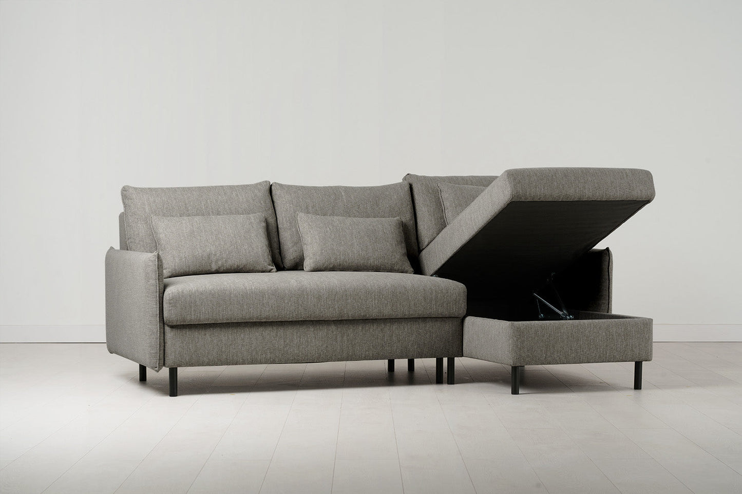 Dreisitzer-Schlafsofa Model 12 mit Chaiselongue rechts