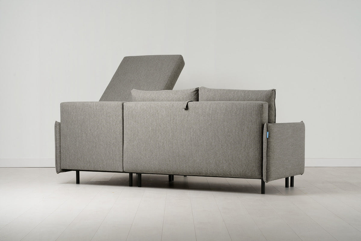 Dreisitzer-Schlafsofa Model 12 mit Chaiselongue rechts