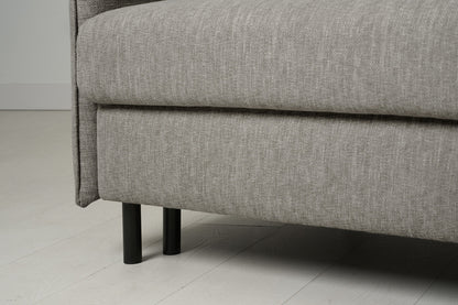 Model 12 Dreisitzer-Sofa mit Chaiselongue links, Schattengrau