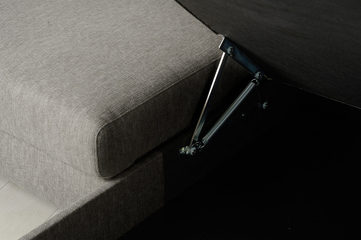 Dreisitzer-Schlafsofa Model 12 mit Chaiselongue rechts