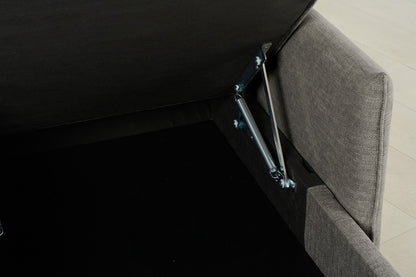 Model 12 Sofa Bed with Storage 3 Seater Right Chaise, Shadow