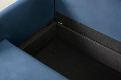 Model 12 Sofa Bed with Storage 3 Seater Right Chaise, Teal