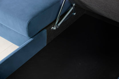 Model 12 Sofa Bed with Storage 3 Seater Right Chaise, Teal