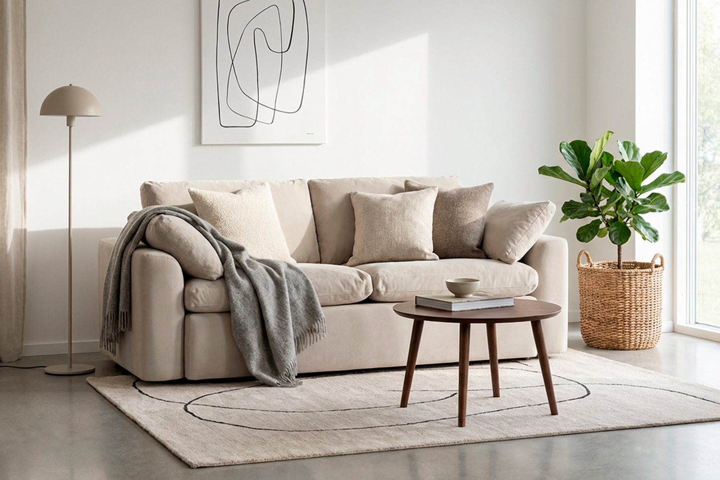 Model 13 2-Seater Sofa, Bone